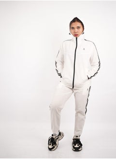Abitos Women’s White Long Sleeve Sportswear Hoodie – Athletic Fit Training Jacket  - Image 1