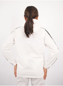 Abitos Women’s White Long Sleeve Sportswear Hoodie – Athletic Fit Training Jacket  - Image 3