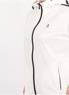 Abitos Women’s White Long Sleeve Sportswear Hoodie – Athletic Fit Training Jacket  - Image 5
