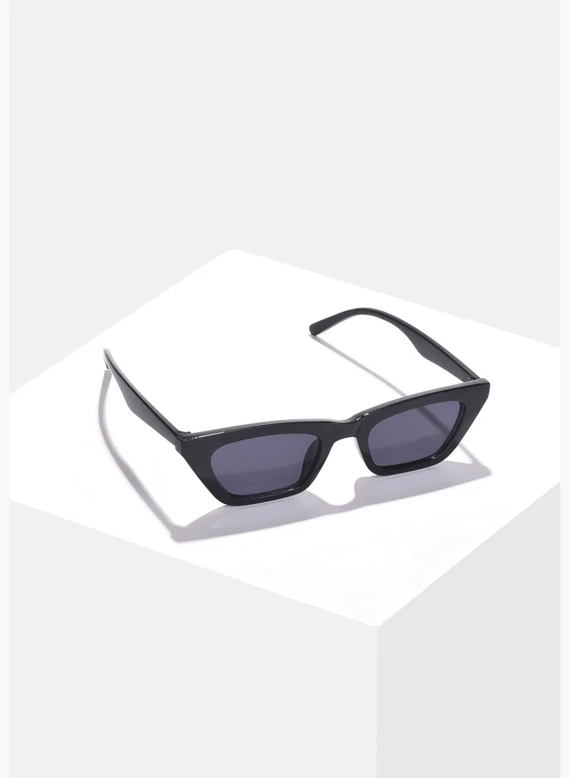 Haute Sauce Women Black Lens Black Butterfly Sunglasses