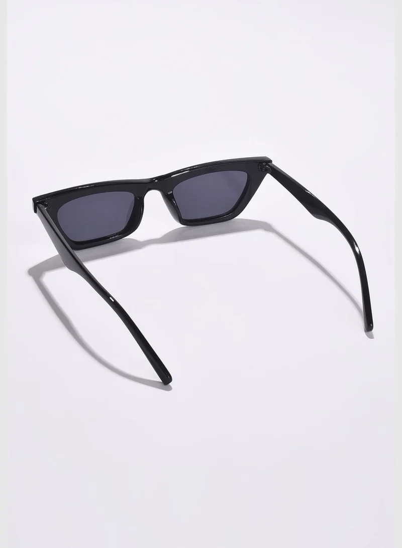 Haute Sauce Women Black Lens Black Butterfly Sunglasses