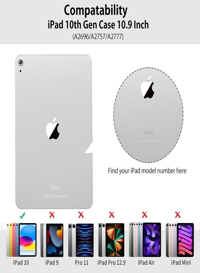 kenke جراب Kenke لجهاز iPad من الجيل 11/10 مع حامل قلم، مقاس 11/10.9 بوصة، إصدار 2025 A16/2022، غطاء خلفي شفاف من الأكريليك الصلب وحواف من مادة TPU الناعمة، خاصية التشغيل/الإيقاف التلقائي (رمادي) - Image 2