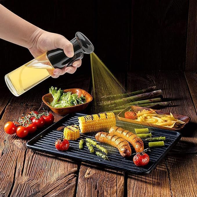 Raawan Oil Sprayer for Cooking - 210ml Glass Oil Dispenser Bottle | Spray Mister for Kitchen, Air Fryer, Salad & Baking | Olive Oil Mister for Healthier Cooking & Salad Making - Image 5