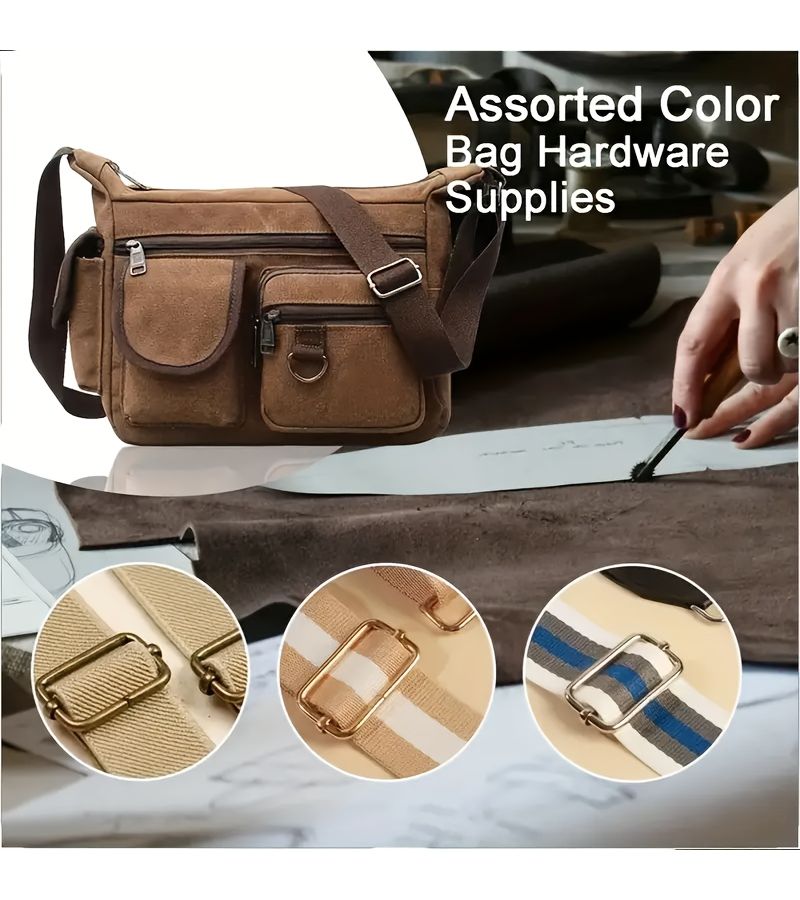 32 Pcs Heavy Duty Metal Adjustable Sliding Buckles Electrophoresis Black - Image 5