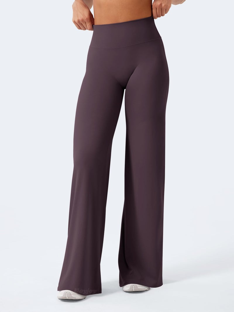 VOYJOY Straight Leggings Bottoms Wide Leg Pants for Women 29"/ 31.5"/33"/35" High Waist Stretch Casual Sweatpants - Image 5