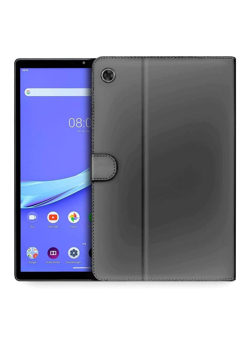 Wtech Premium Quality Leather TPU  Case Cover For Lenovo M10 Tab FHD Plus Grey - Image 1