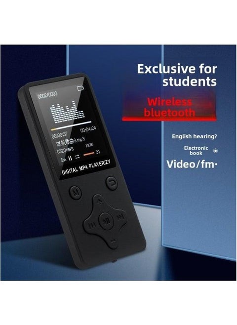 Bluetooth Mp3 Player Mp4 Thin Mini Student Portable Lossless Music Listening To Songs Wholesale-Body Color:Blue-Memory Capacity:Card (prismatic Key)