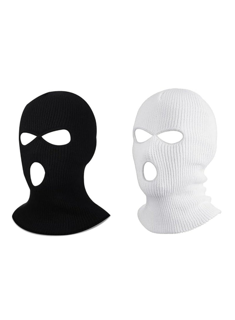 AL RAID 3 Hole Balaclava Full Face Mask Unisex Winter Neck Warm Knitted Balaclava Face Cover for Men Women Outdoor Sport Fishing Skiing One Size Fit All - Image 1