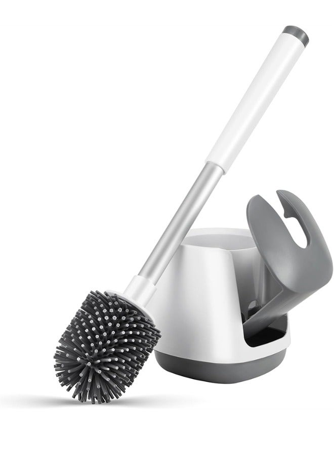 Toilet Brush, Wall-Mounted Toilet Cleaning Brush with Base  - Image 1
