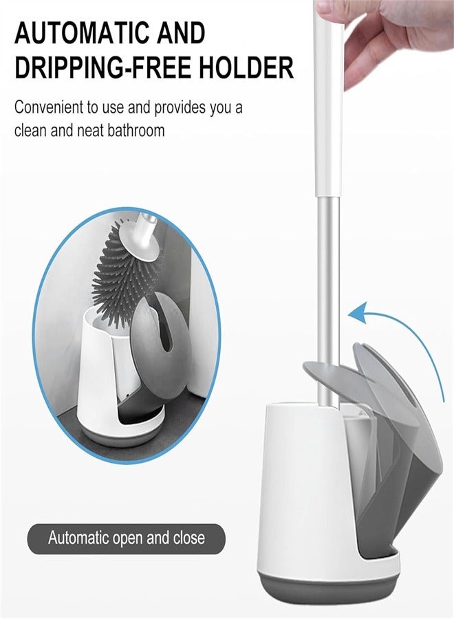 Toilet Brush, Wall-Mounted Toilet Cleaning Brush with Base  - Image 4