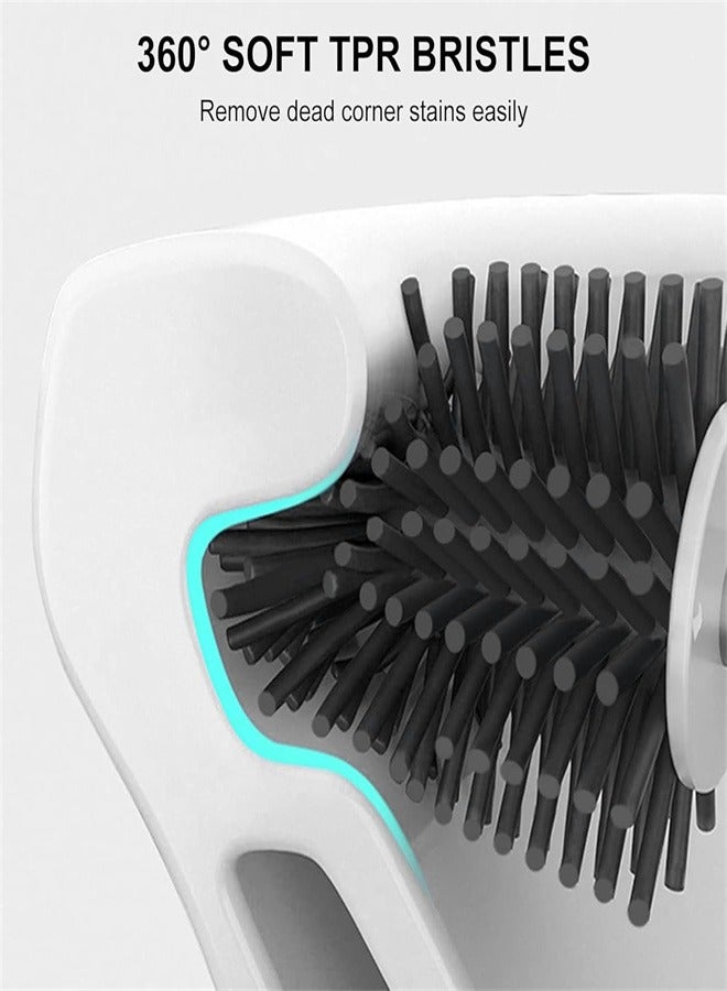 Toilet Brush, Wall-Mounted Toilet Cleaning Brush with Base  - Image 5