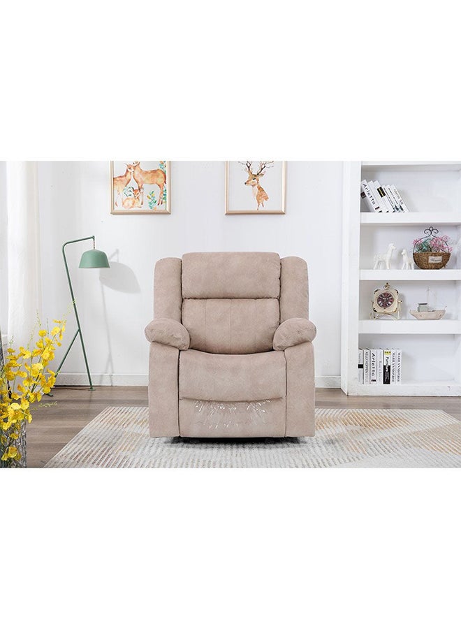 DANUBE HOME Aegon 1Seater Fabric Recliner Modern Design One Seat Relaxing Chair I Comfortable Living Room Furniture L 94x90x101 cm Beige  - Image 1