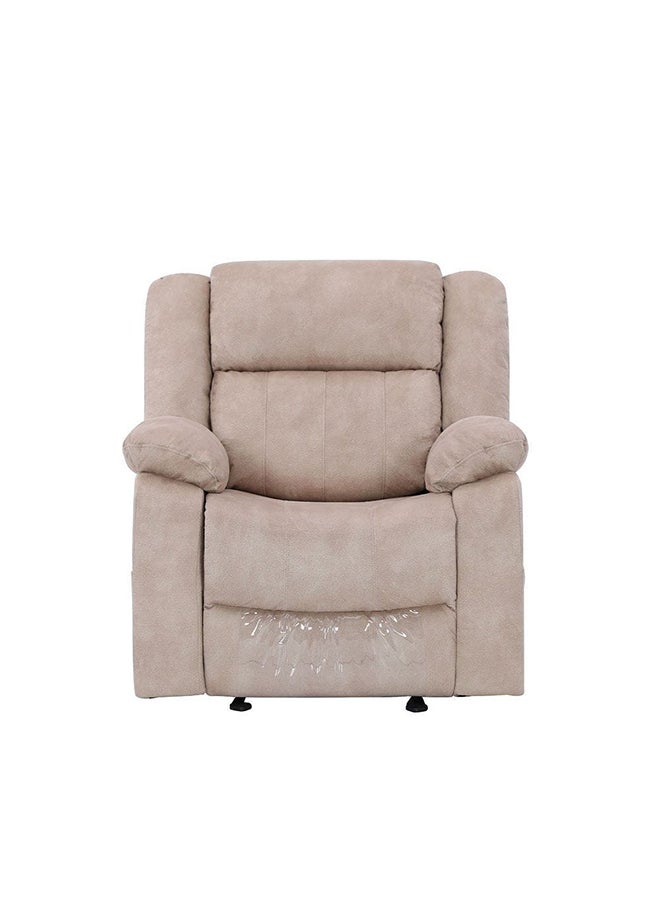 DANUBE HOME Aegon 1Seater Fabric Recliner Modern Design One Seat Relaxing Chair I Comfortable Living Room Furniture L 94x90x101 cm Beige  - Image 2