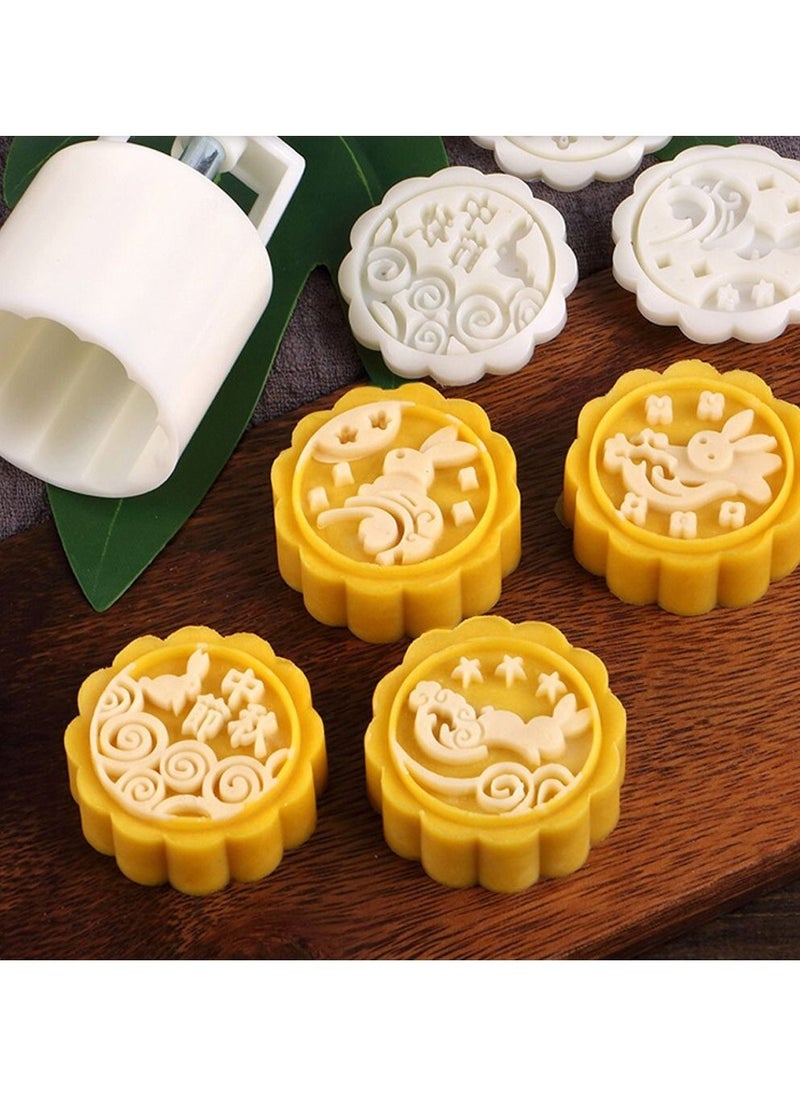 DubaiGallery 1 Set Pineapple Plastic Mooncake Mold Pineapple Lotus Stamp Hand Press Moon Cake Mould Pineapple Mooncake Cookie Cutter Bakeware Tools  - Image 4