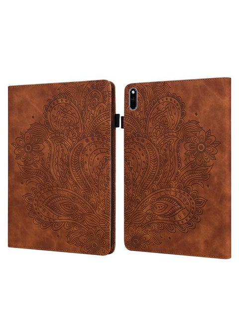 Case For Huawei MatePad 10.4 Peacock Embossed Pattern TPU + PU Horizontal Flip Leather Case with Holder & Card Slots & Wallet & Sleep / Wake-up Function