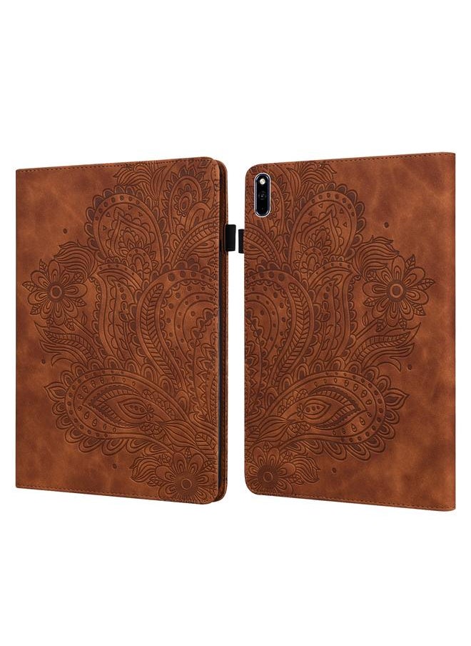 Green Tiger - Case For Huawei MatePad 10.4 Peacock Embossed Pattern TPU + PU Horizontal Flip Leather Case with Holder & Card Slots & Wallet & Sleep / Wake-up Function - Image 1