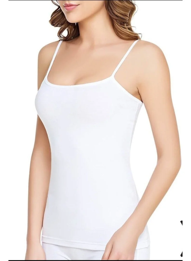 Tutku 0146 Women's Elastane Rope Strap 6 Piece Undershirt