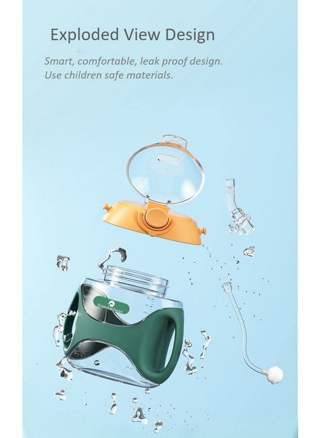 StarAndDaisy كوب شرب مضاد للانسكاب للأطفال الصغار بسعة 330 مل مع شفاطة سيليكون ناعمة وخالية من مادة BPA للأطفال من سن 9 أشهر فما فوق (330 مل أخضر) - Image 3