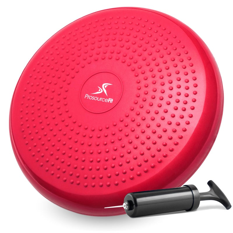 ProsourceFit Core Balance Disc Trainer 14 Diameter with Pump for Improving Posture Fitness Stability