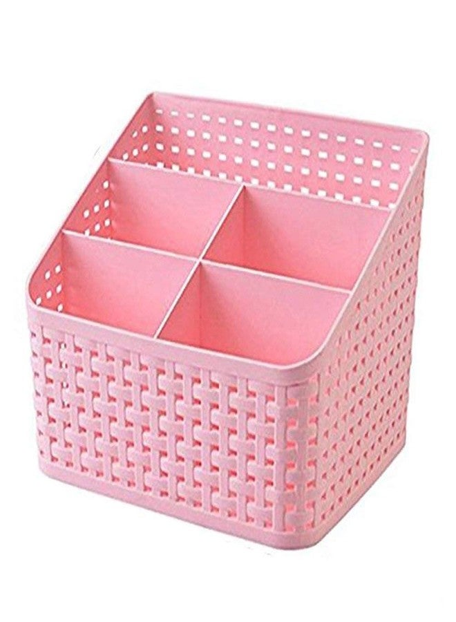 PUTHAK- 5 Compartments Plastic Multipurpose Stand Desk Organiser for Cosmetic, Pen, Mobile, Remote - Image 4