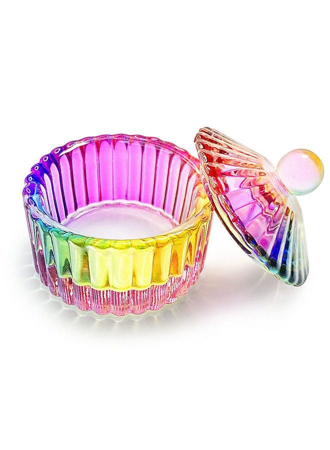 Honey Joy Crystal Colored Glaze Round Shape Acrylic Liquid Powder Glass Dappen Dish Glass Cup W Cap Lid Bowl For Acrylic Nail Art Transparent Kit Napb034Round - Image 2