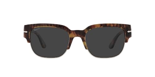 Persol PO3319S Square Sunglasses, Caffe/Polarized Black, 52 mm - Image 1