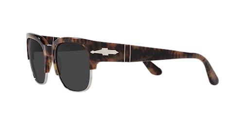 Persol PO3319S Square Sunglasses, Caffe/Polarized Black, 52 mm - Image 3
