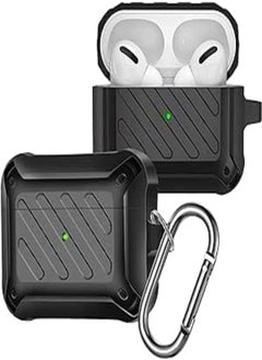 Generic Rugged Armor Hard Silicone Shockproof Cover For Airpods Pro - Black 