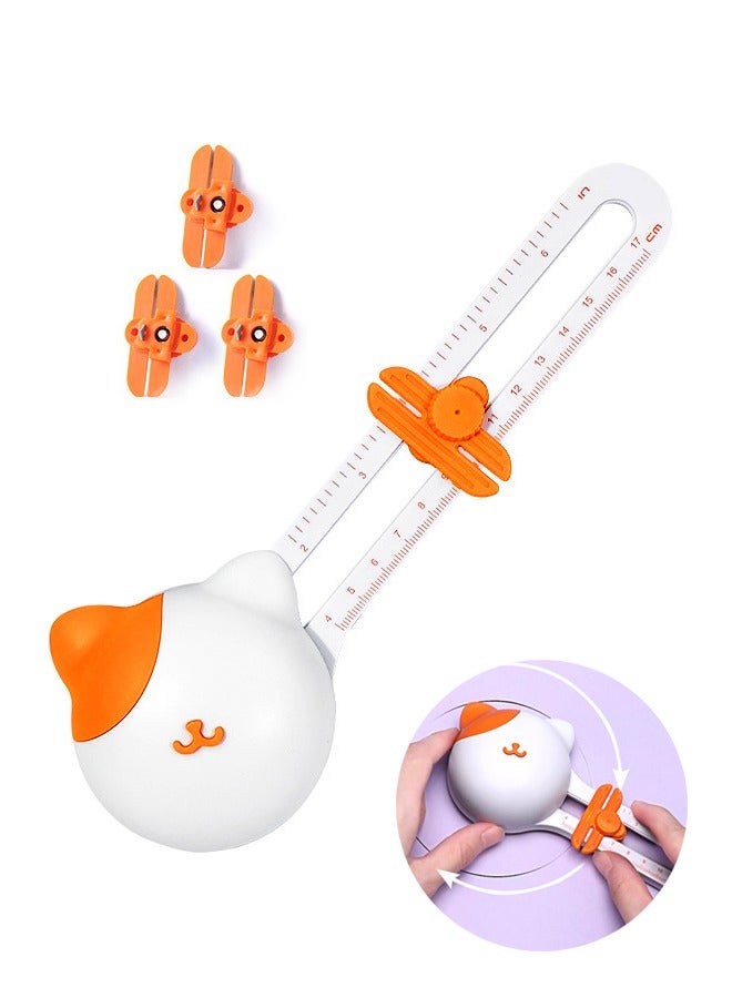 Handmade Rotary Circular Paper Cutter Circle Cutter with 3 Replacement Cutterheads - Image 1