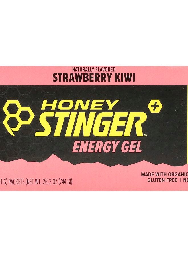 Honey Stinger Energy Gel Strawberry Kiwi 24 Packets 1.1 oz (31 g) Each