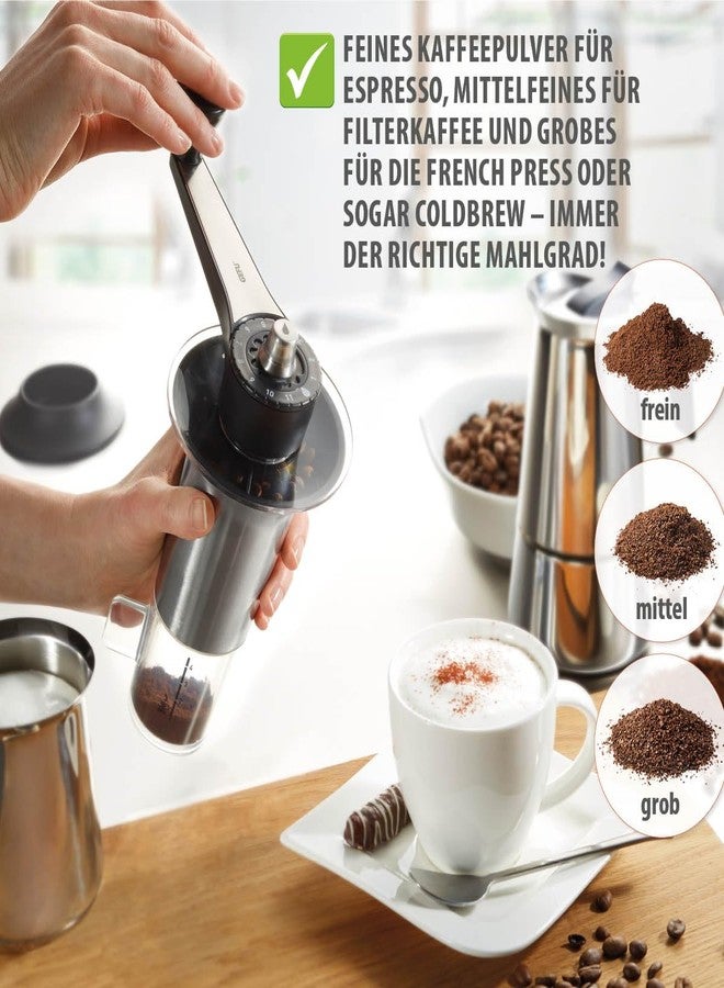 GEFU Handheld Coffee Grinder with Adjustable Ceramic Grinding Gear - Image 3