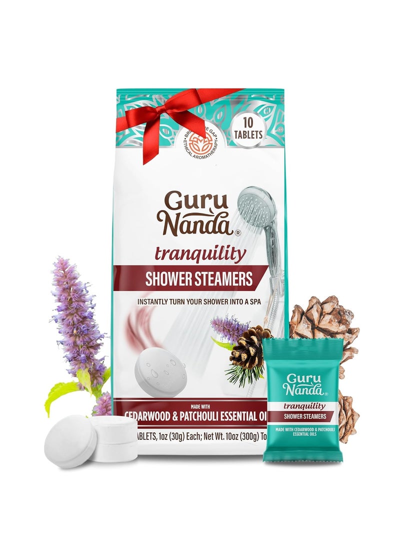 GuruNanda - GuruNanda Tranquility Shower Steamers for Aromatherapy 10 Pack Relaxation Gifts for Women  Men Essential Oils Stress Relief Home Spa  Self Care - Image 1