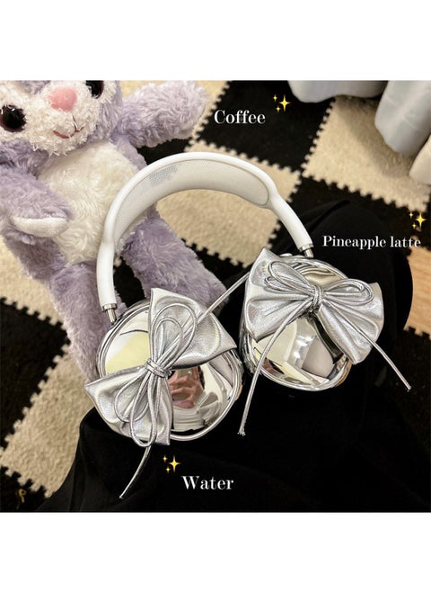 Electroplated Bowknot Personalized For Apple AirPods Max Headset Case For AirPods Max Soft-Color:Electroplated Silver-bow]-Applicable Model:AirPods Max