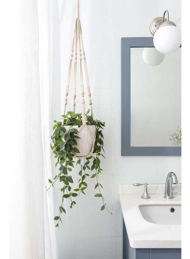 Antikiano Macrame Plant Hanger – Handmade Cotton Decor – Length 90 cm - Image 3