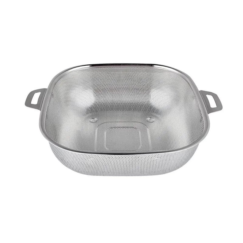SENTAVIL Stainless Steel SquareShaped Rice Cleaning Baskets for Fruits and Vegetables Perfect for Pasta Noodles and Tools Raise The Basket for Your Washing Bowl Drain Basin1 pc SilverColor - Image 1