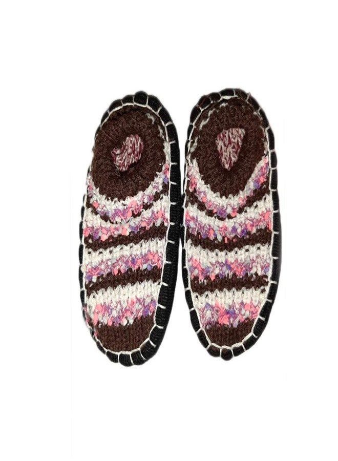 JMP Winter Warm Soft Woolen Knitted Loafer Slipper Socks with Colorful Stripes for Boys & Girl Kids (B003,3-4 Years)-(Color May Vary) Multicolour - Image 1