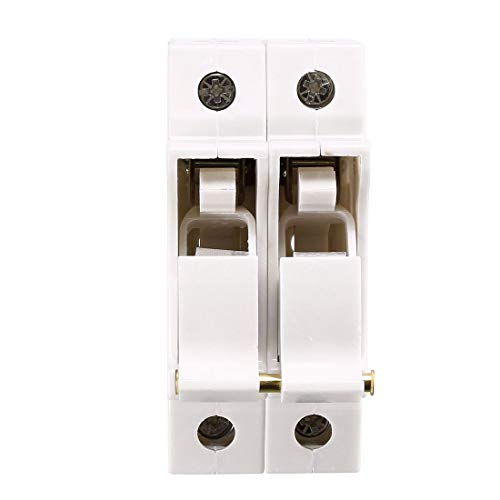 uxcell DIN Rail Mount Fuse Holder 2 Pole RT18-32 10mmx38mm with Indicator Light White - Image 3
