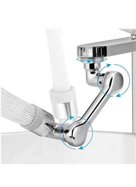 1080 Rotating Faucet Extender Aerator-Swivel Faucet Attachment With 2 Water Outlet Modes For Bathroom Sink /Washing Face Rinse Fruits Brush Teeth