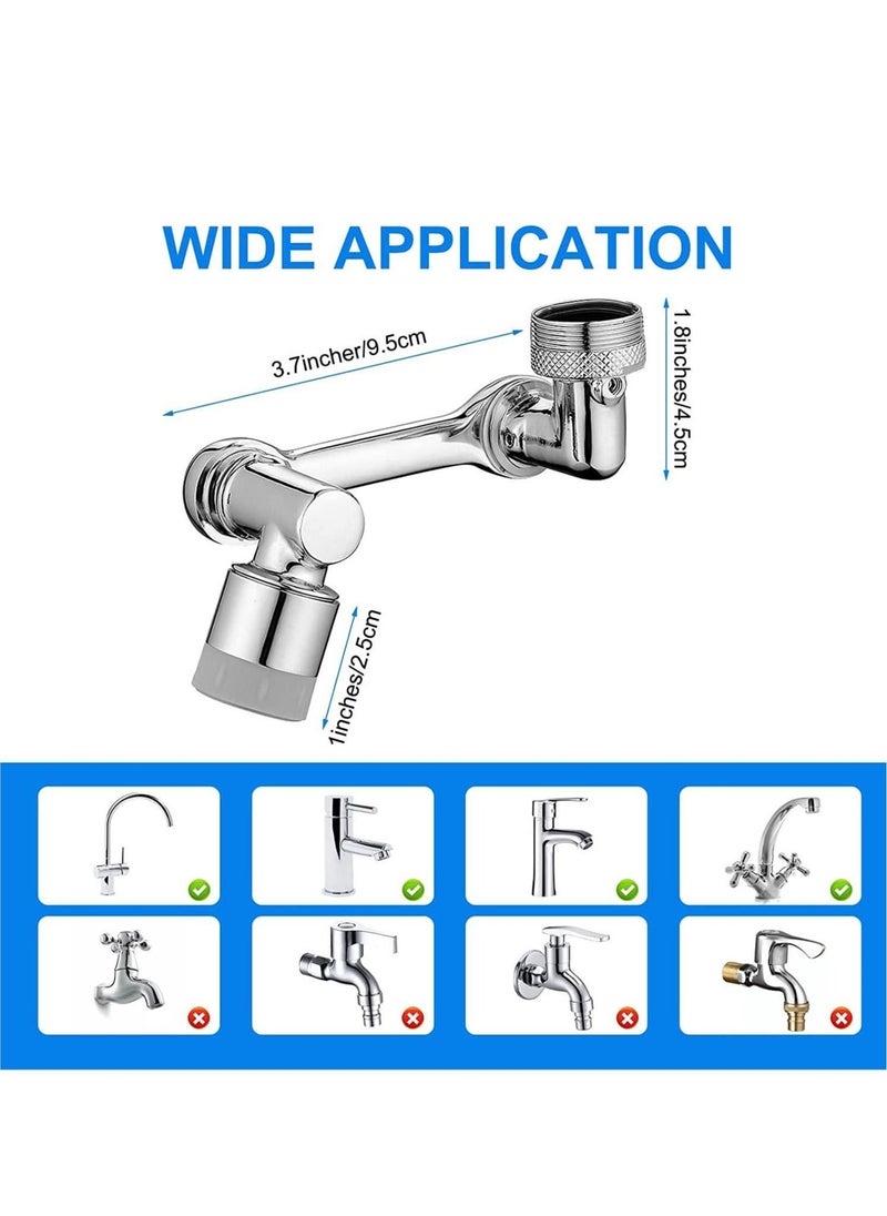 Generic - 1080 Rotating Faucet Extender Aerator-Swivel Faucet Attachment With 2 Water Outlet Modes For Bathroom Sink /Washing Face Rinse Fruits Brush Teeth - Image 1