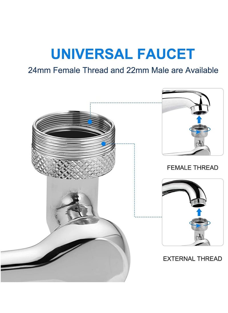 Generic - 1080 Rotating Faucet Extender Aerator-Swivel Faucet Attachment With 2 Water Outlet Modes For Bathroom Sink /Washing Face Rinse Fruits Brush Teeth - Image 1