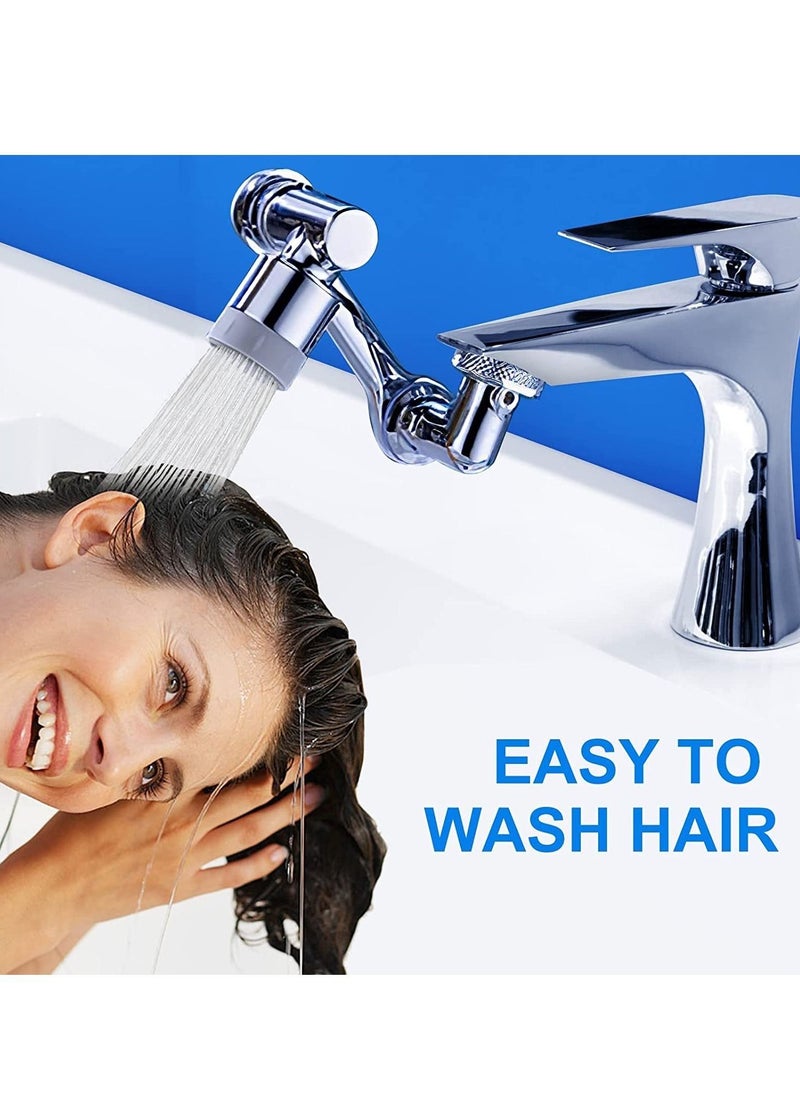 Generic - 1080 Rotating Faucet Extender Aerator-Swivel Faucet Attachment With 2 Water Outlet Modes For Bathroom Sink /Washing Face Rinse Fruits Brush Teeth - Image 1