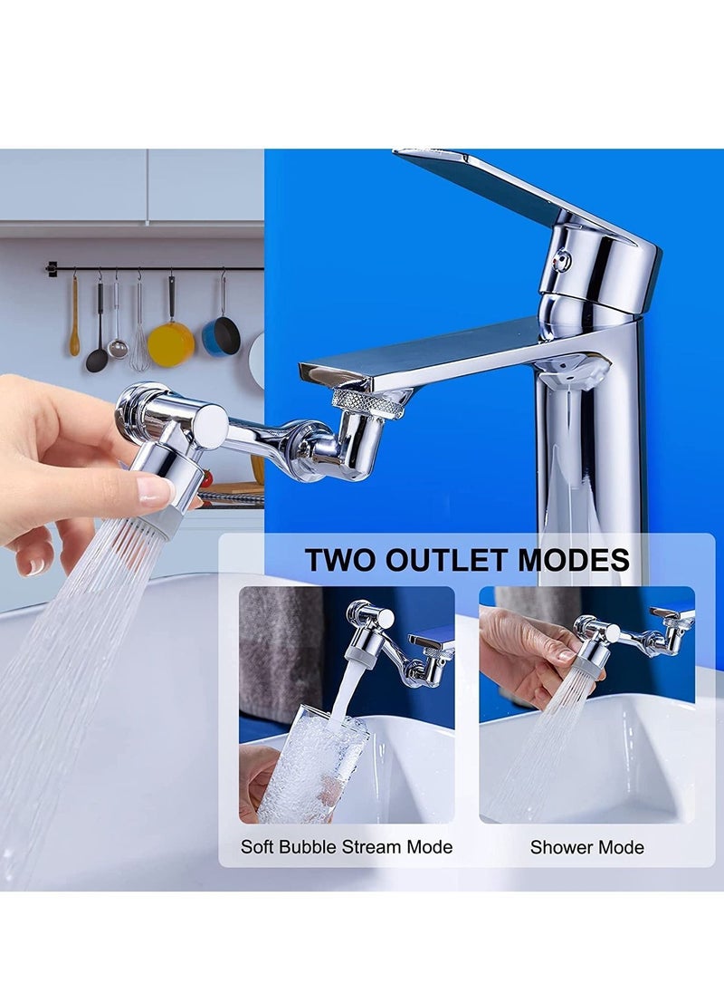 Generic - 1080 Rotating Faucet Extender Aerator-Swivel Faucet Attachment With 2 Water Outlet Modes For Bathroom Sink /Washing Face Rinse Fruits Brush Teeth - Image 1