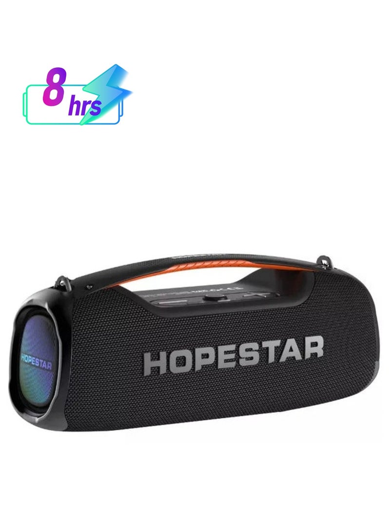 HOPESTAR A60 100W Portable Bluetooth Party Speaker with 15000mAh Battery, IPX6 Waterproof, TWS Function, 8-Hour Playtime, Deep Bass, Colorful Lights, Wireless Mic, and Shoulder Strap for Outdoor & Indoor Use - Image 1