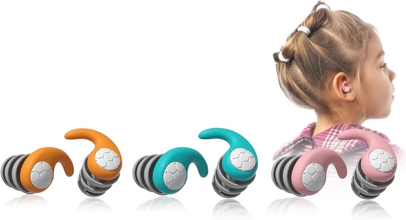 SOLARAE Kids Swimming EarPlugs, 3 Pairs Silicone Children's Swimming Earplugs, Reusable Children's Swimming Earplugs for Swimming/Surfing/Diving, Recommended for 4-12 Years Olds and Small Ear Teen - Image 1