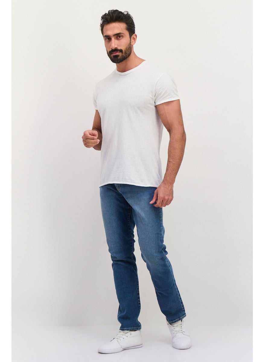 Men Straight Taper Fit Washed Stretchable Denim, Blue - pzsku/Z5C80779C9CA0AB453773Z/45/_/1738161461/283de8a4-6a4d-4376-bcbc-54ba354faf1e