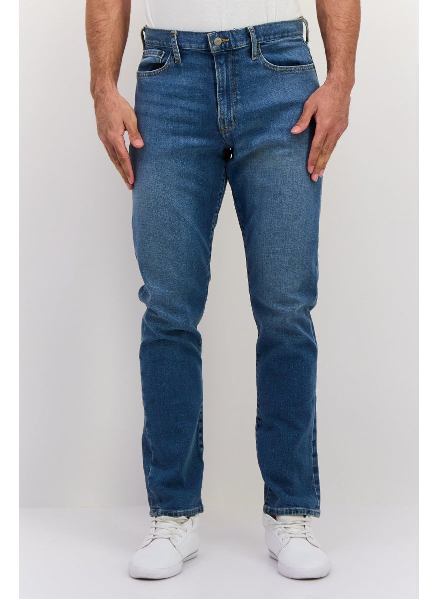 Men Straight Taper Fit Washed Stretchable Denim, Blue - pzsku/Z5C80779C9CA0AB453773Z/45/_/1738161478/df0d86c6-915a-4420-8b54-3855f5083fb6