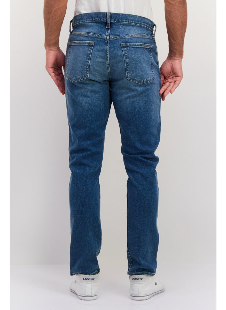 Men Straight Taper Fit Washed Stretchable Denim, Blue - pzsku/Z5C80779C9CA0AB453773Z/45/_/1738161518/5e67196f-ecea-4eb1-9932-e873f16325fd