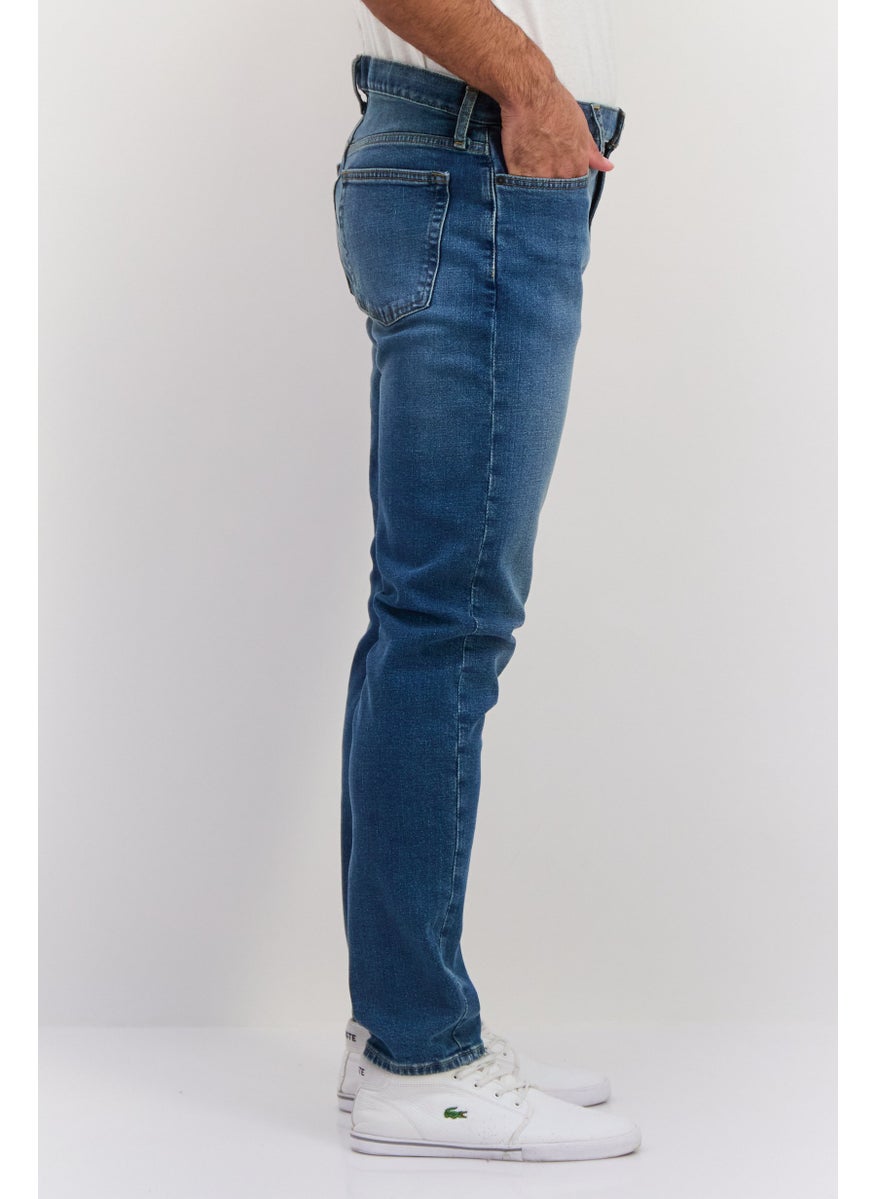 Men Straight Taper Fit Washed Stretchable Denim, Blue - pzsku/Z5C80779C9CA0AB453773Z/45/_/1738161652/c704c92b-c098-4d92-8eae-2a0c794fabdf