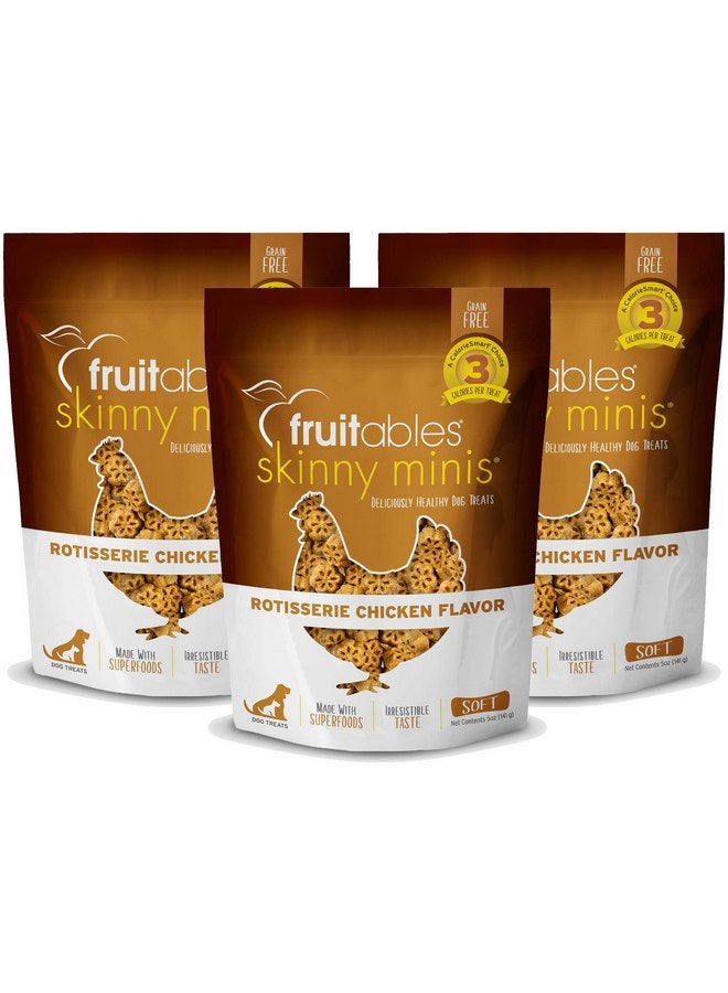 مكافآت الكلاب الطرية والمضغية من Fruitables Skinny Minis منخفضة السعرات الحرارية 5 أونصات عبوة من 3 قطع - Image 1