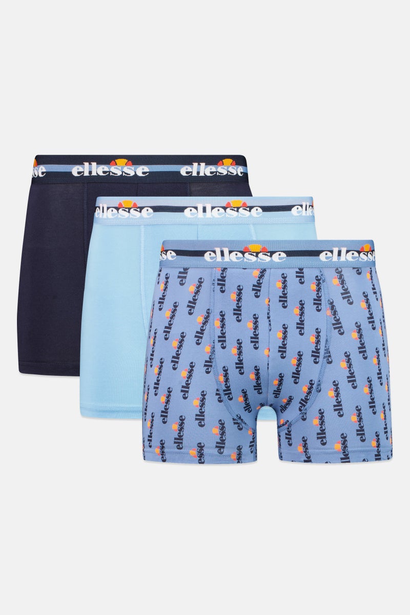 Ellesse Men 3 Pieces Brand Logo Boxers, Multicolor - Image 1